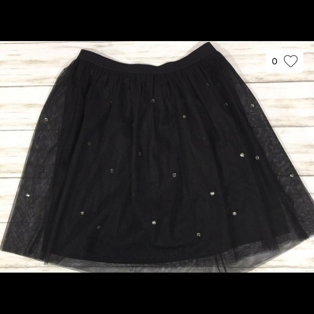 Black tutu skirt with rhinestones